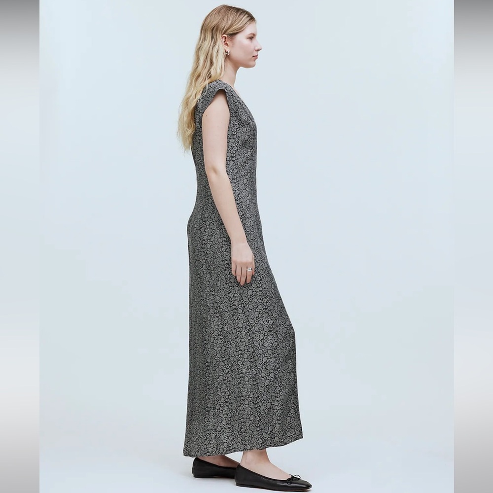 NWT Madewell Cap-Sleeve V-Neck Midi Floral Dress NEW 10 - Picture 5 of 9